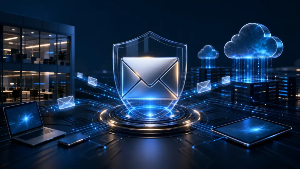 Secure professional business email connected across cloud and mobile devices