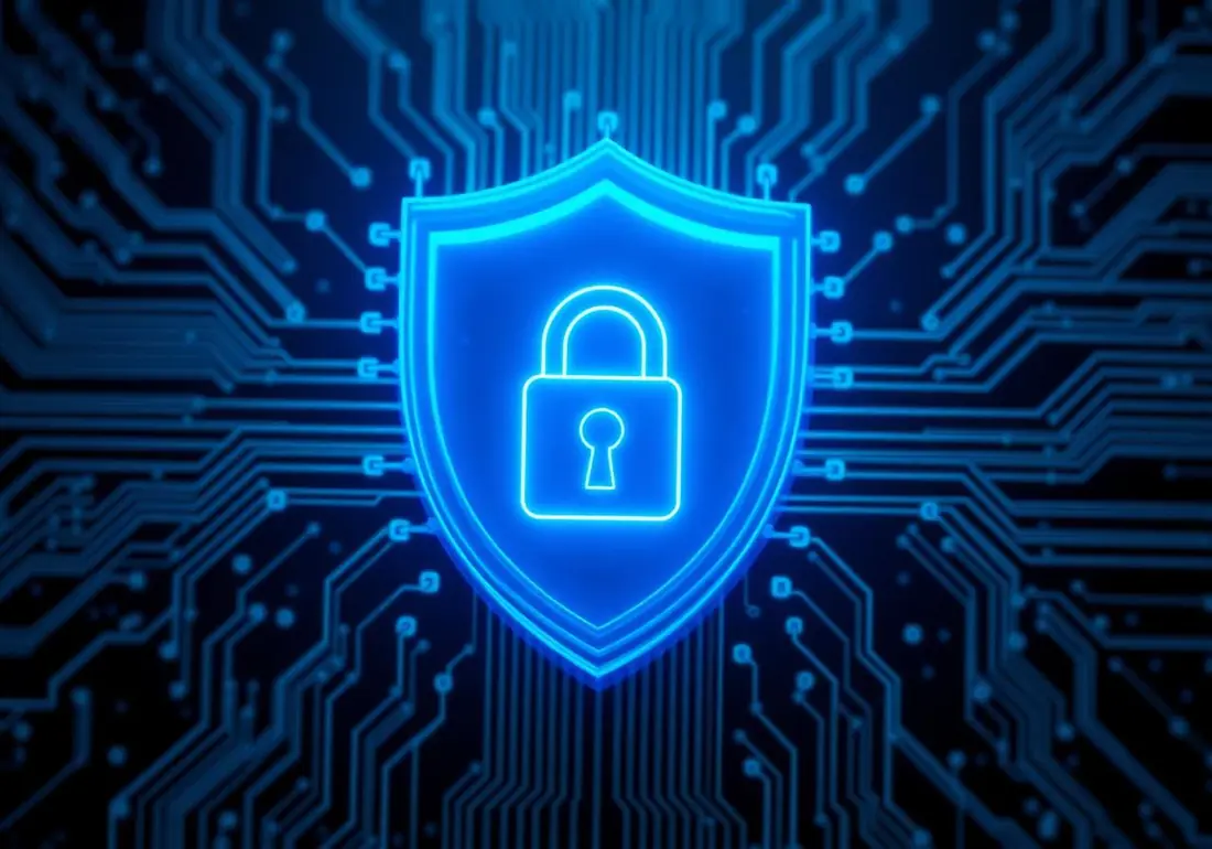 Cybersecurity shield protecting data