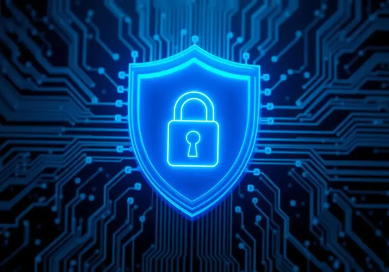 Cybersecurity shield protecting data