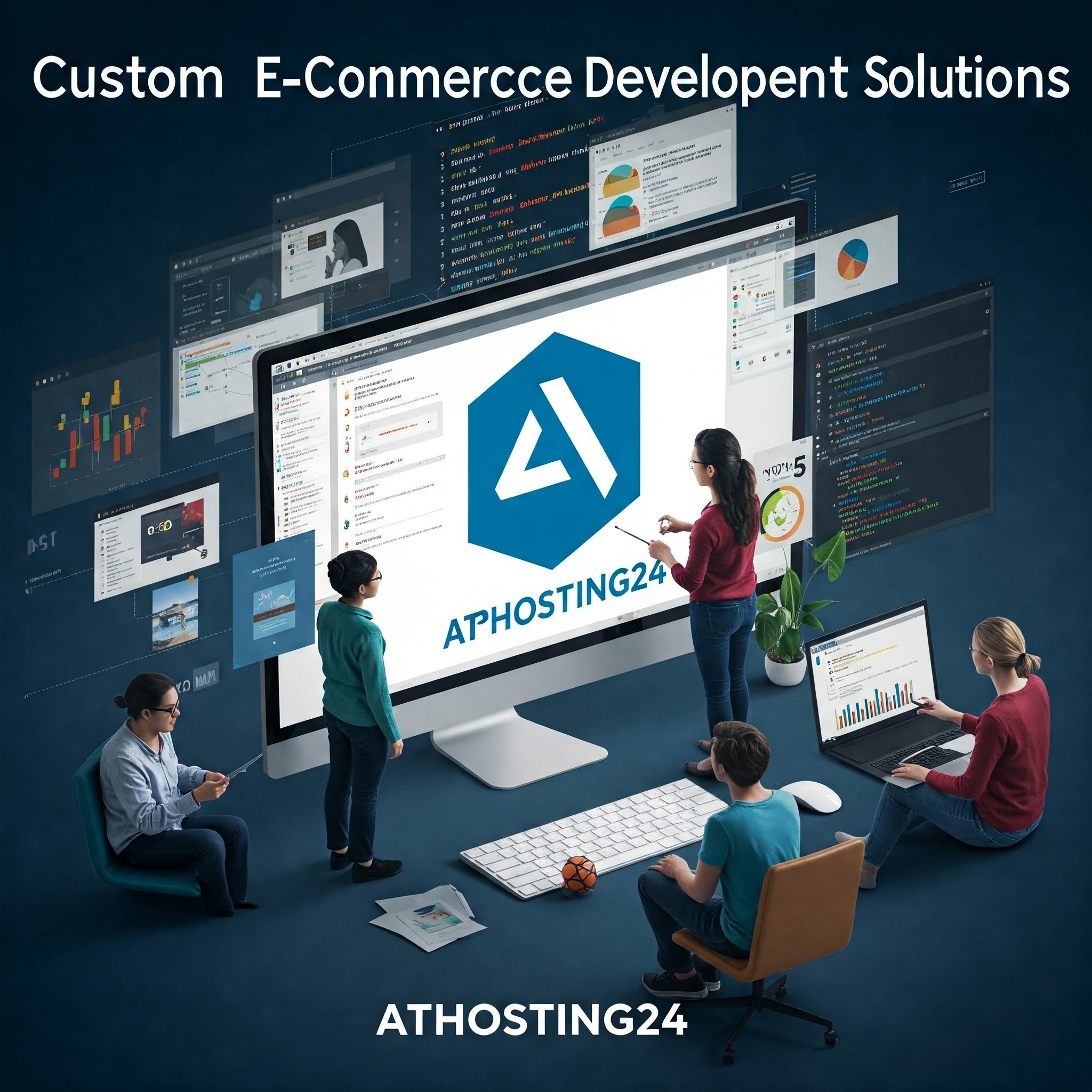 E-commerce development services illustration
